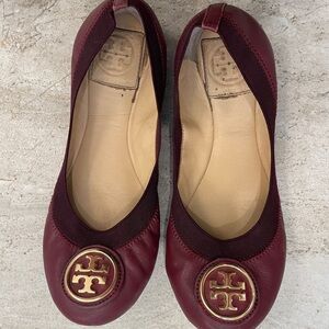 Tory Burch Maroon Ballet Flats size 6